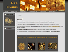 Tablet Screenshot of or-et-lingots.fr